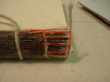 The headband glued and drying.