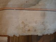 Repairs to a large early 19th century map of Britain.