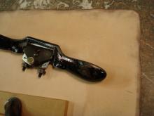 Leather thined with spokeshave.